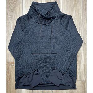 Athleta Jacquard Elevation Black Pullover Sweatshirt - Women Size Medium